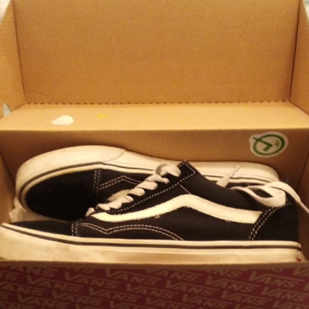 Vans Kids Black and White Sneakers